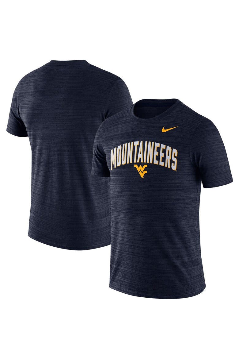 Men's Nike Navy West Virginia Mountaineers 2022 Game Day Sideline Velocity Performance T-Shirt, Alternate, color, Navy