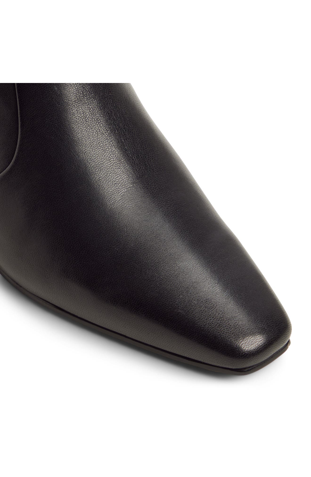 Frannie Leather Bootie, Alternate, color, BLACK