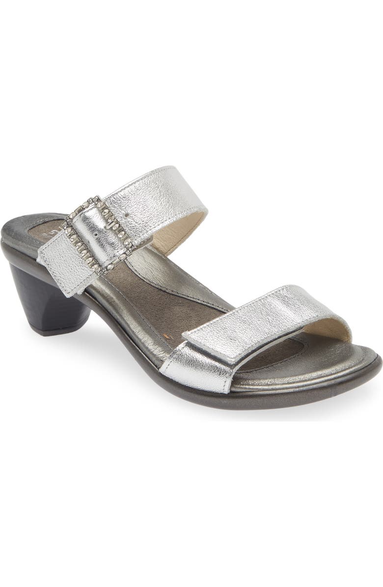 Naot Recent Slide Sandal, Main, color, Soft Silver Leather