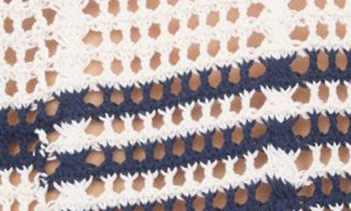 Blu Pepper Colorblock Open Knit Top In Multi