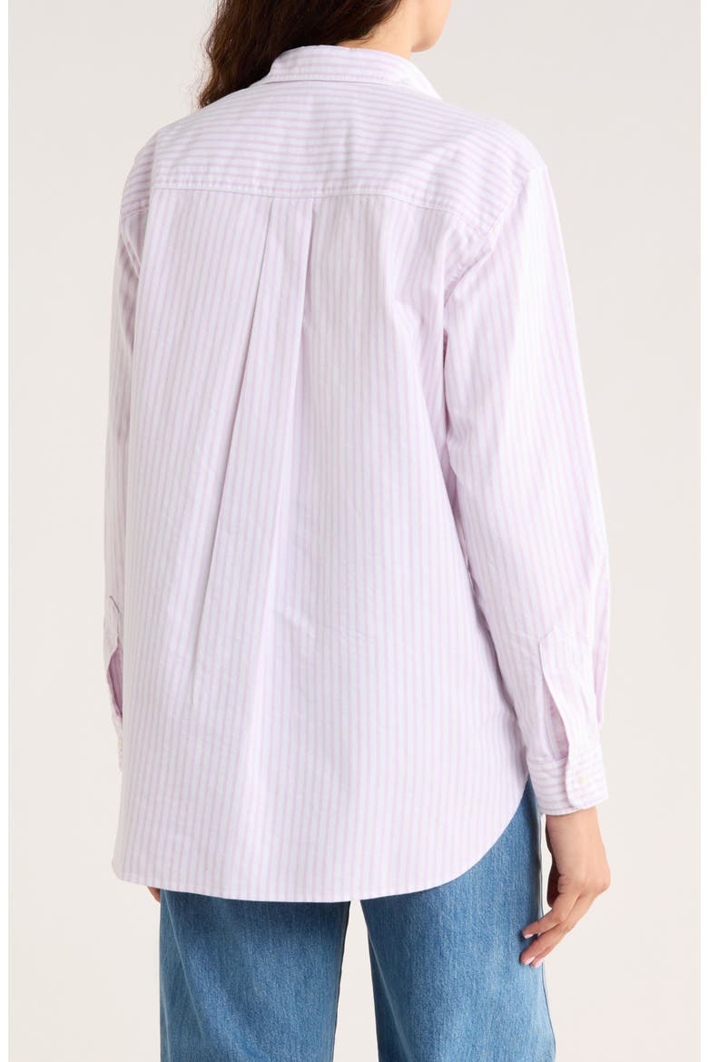 Joedy Boyfriend Cotton Button-Up Shirt, Alternate, color, WIDE PURPL