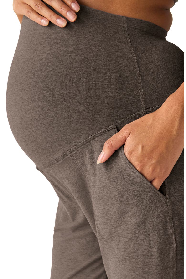 Spacedye Maternity Joggers, Alternate, color, SOFT UMBER HEATHER