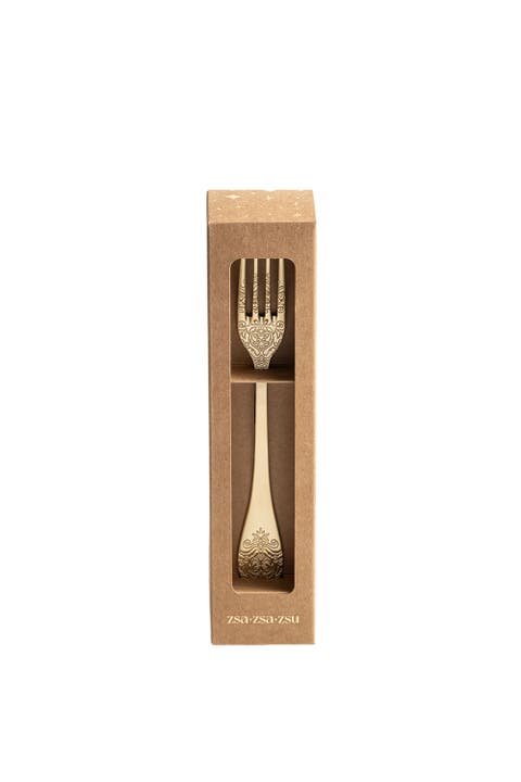 Dume Patterned Stainless Steel Dessert Fork Set of 4