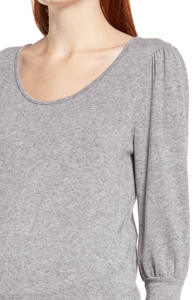 Maternal America Scoop Neck Maternity Top, Alternate, color, Heather Charcoal