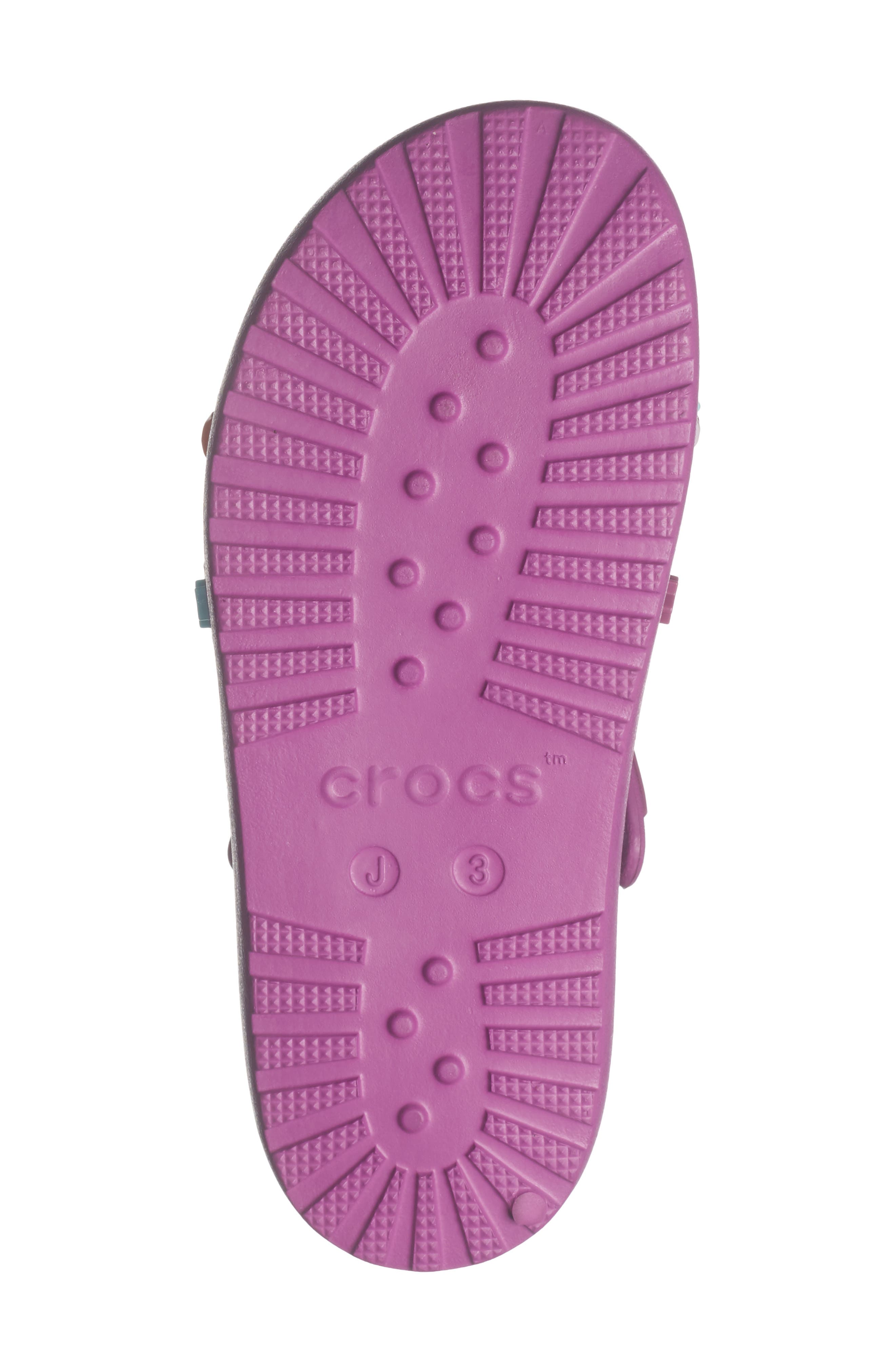 CROCS Kids' Beaded Fisherman Clog, Alternate, color, Grapeberry
