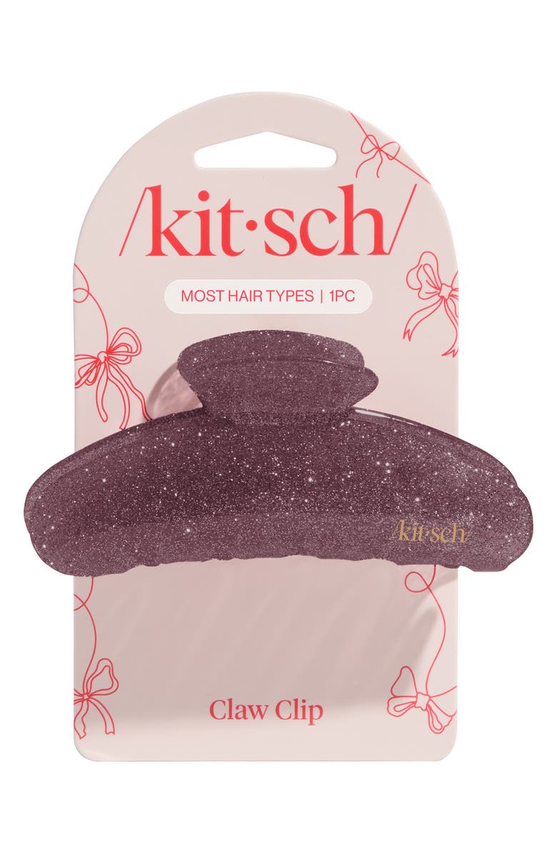 Kitsch Pink Glitter Claw Clip, Alternate, color, Pink/ Purple