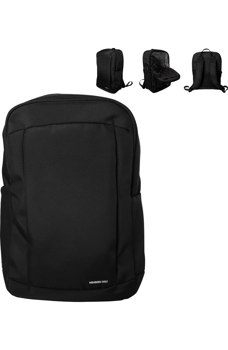 Members Only Travel Work Backpack with Computer Slot, Main, color, Black