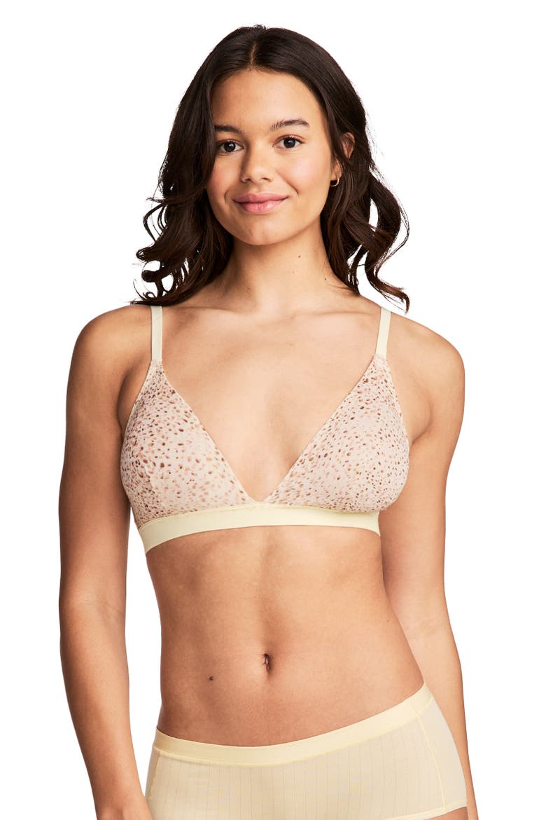 Women's Light & Airy Plunge Bralette, Main, color, Natural Pebble
