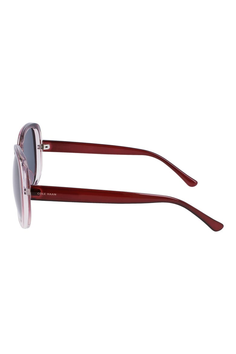58mm Polarized Round Sunglasses, Alternate, color, RED