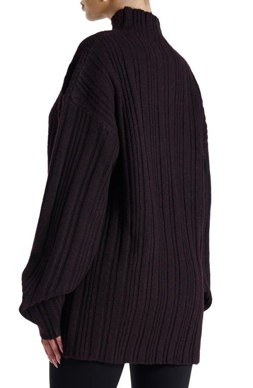 Naked Wardrobe Oversize Funnel Neck Sweater In Black