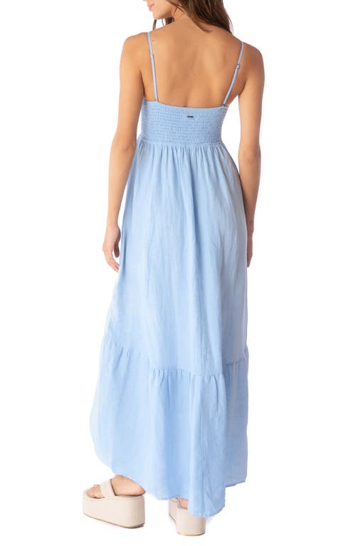Maaji Isadora Smocked Maxi Dress In Blue