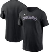 Nike Men's Nike Black Colorado Rockies Fuse Wordmark T-Shirt