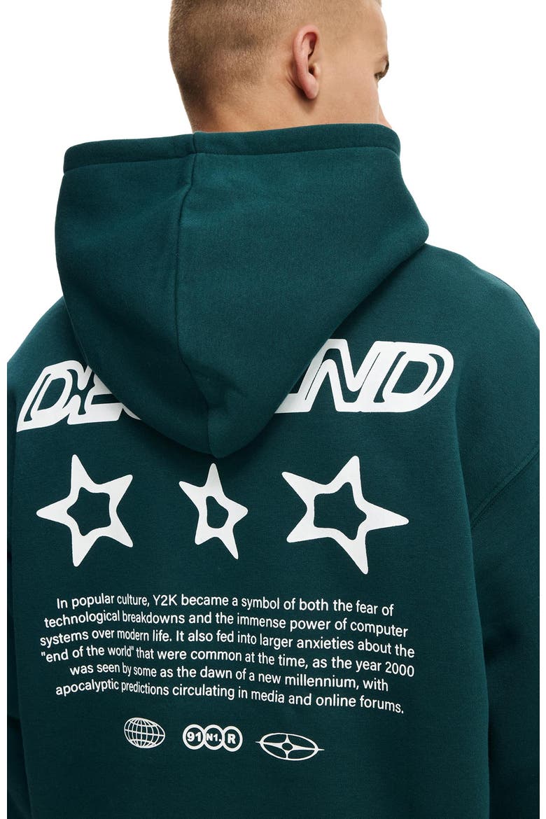 Men's Box Fit Graphic Hoodie, Alternate, color, Deep Sea Teal Descend