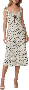 Diane von Furstenberg Christina Polka Dot Midi Dress