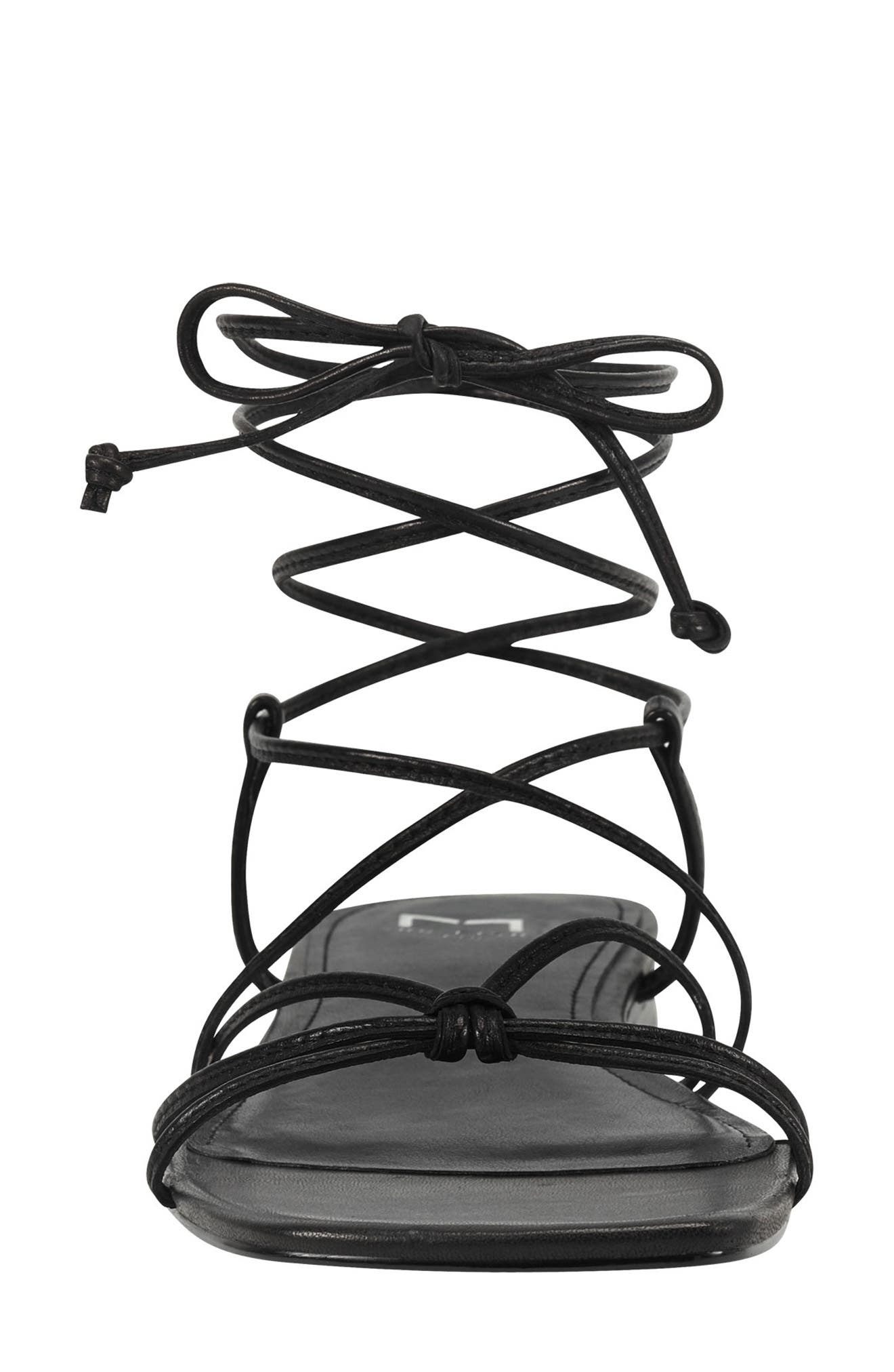 Marina Lace-Up Sandal, Alternate, color, BLACK LEATHER