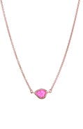 Monica Vinader Siren 18K Rose Gold Vermeil Pink Quartz Mini Nugget Pendant Necklace
