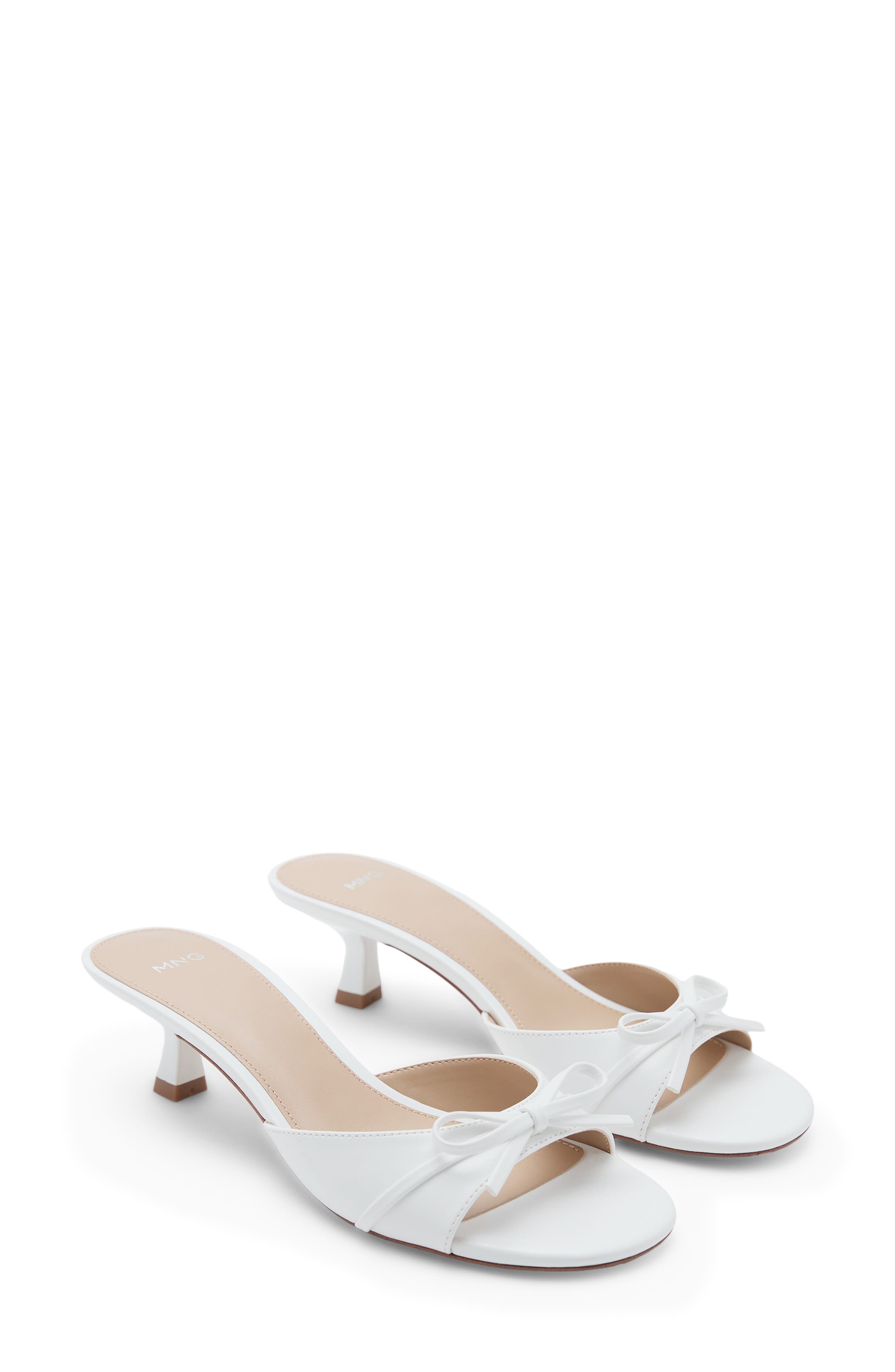 Kitten Heel Slide Sandal, Main, color, WHITE