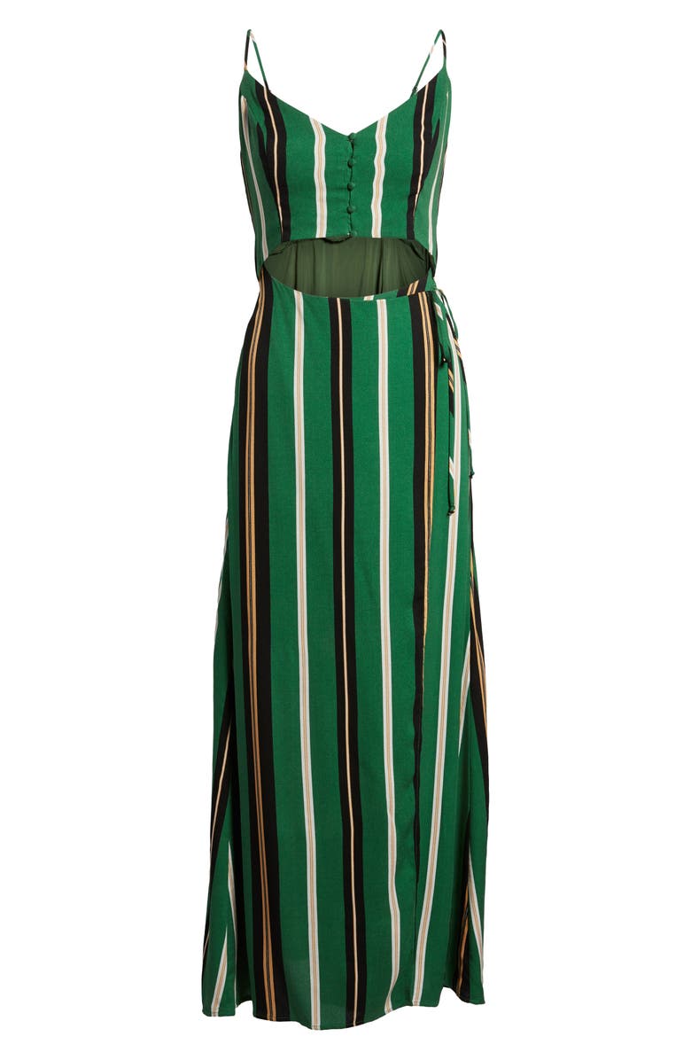 All in Favor Cutout Wrap Front Maxi Dress, Alternate, color, 