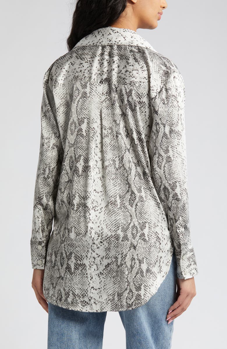 Open Edit Satin Button-Up Shirt, Alternate, color,