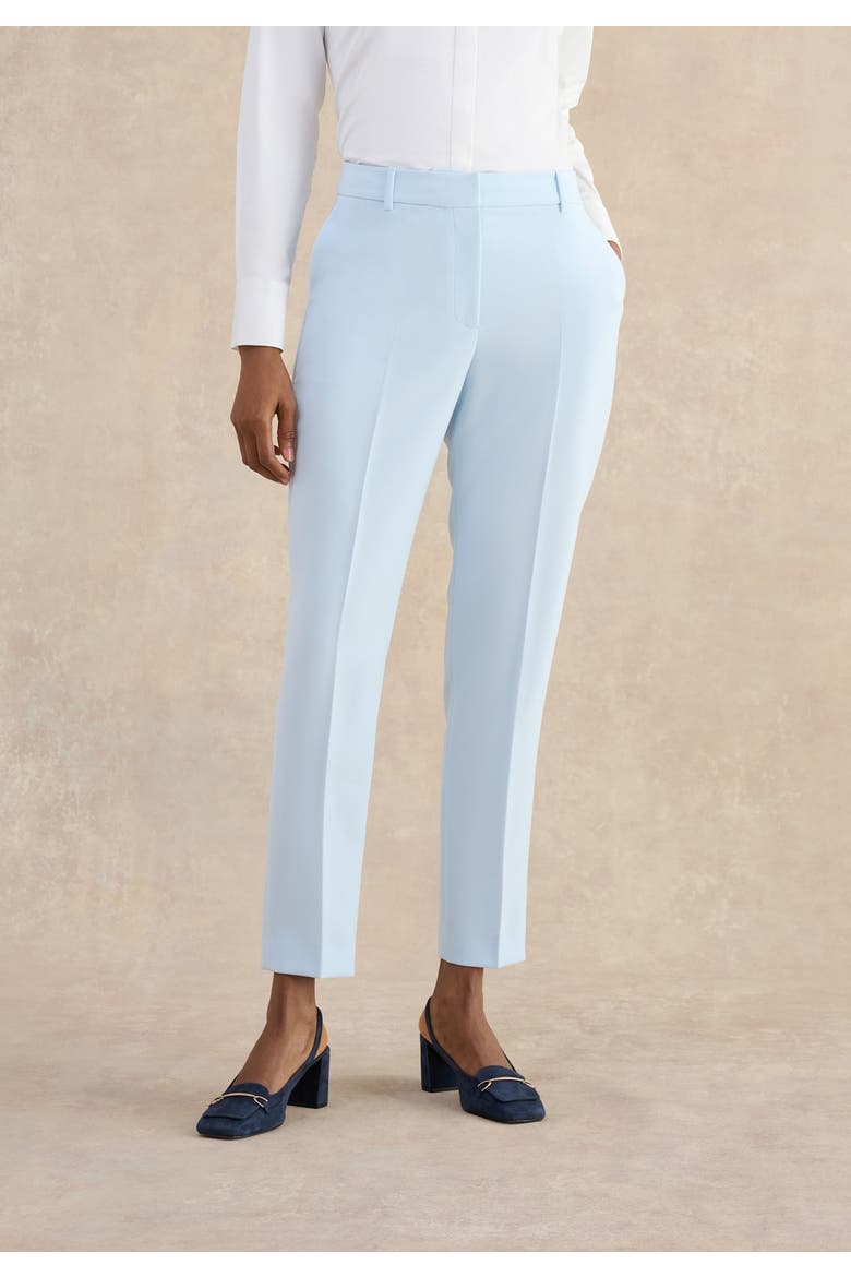 Keighley High Waisted Slim Leg Trousers, Main, color, Pale Blue