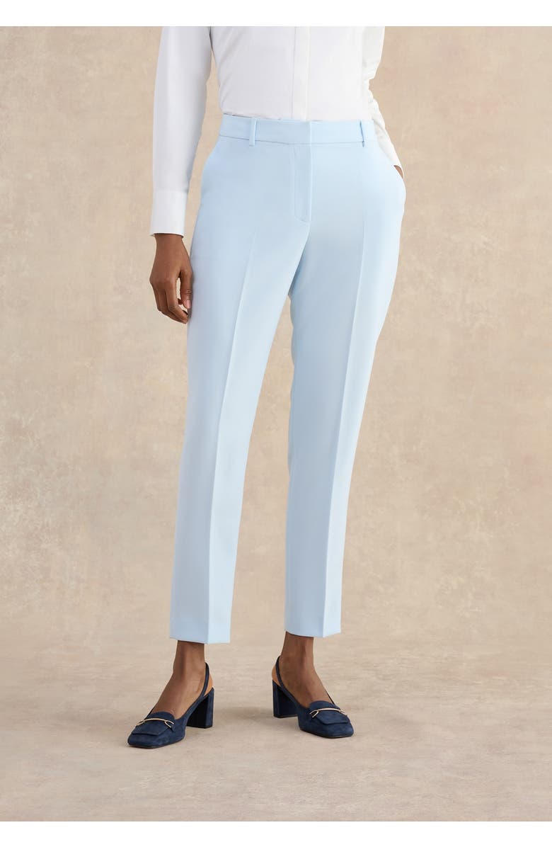 HOBBS LONDON Keighley High Waisted Slim Leg Trousers, Main, color, Pale Blue