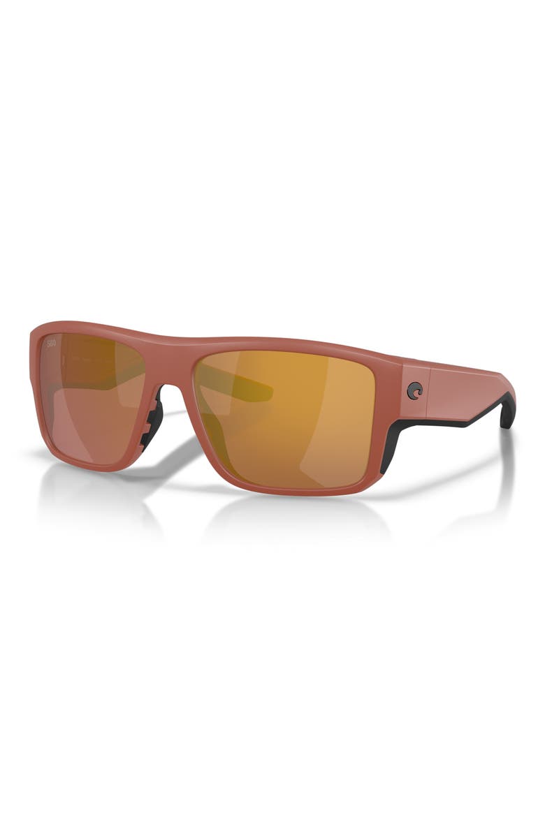 Taxman 59mm Polarized Rectangular Sunglasses, Alternate, color, MATTE TERRA COTTA / GOLD 580G