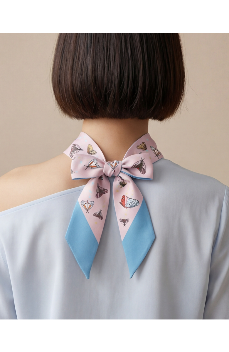 Centinelle Moths and Squashes Twilly Ribbon Scarf, Alternate, color, Multicolor