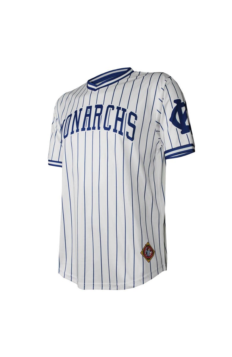 STITCHES Men's Stitches White Kansas City Monarchs V-Neck Jersey, Alternate, color, White
