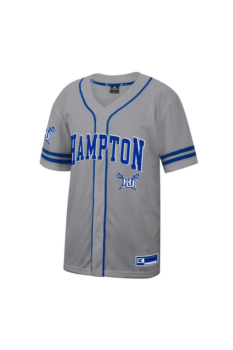 Men's Colosseum Gray Hampton Pirates Free Spirited Baseball Jersey, Alternate, color, Gray