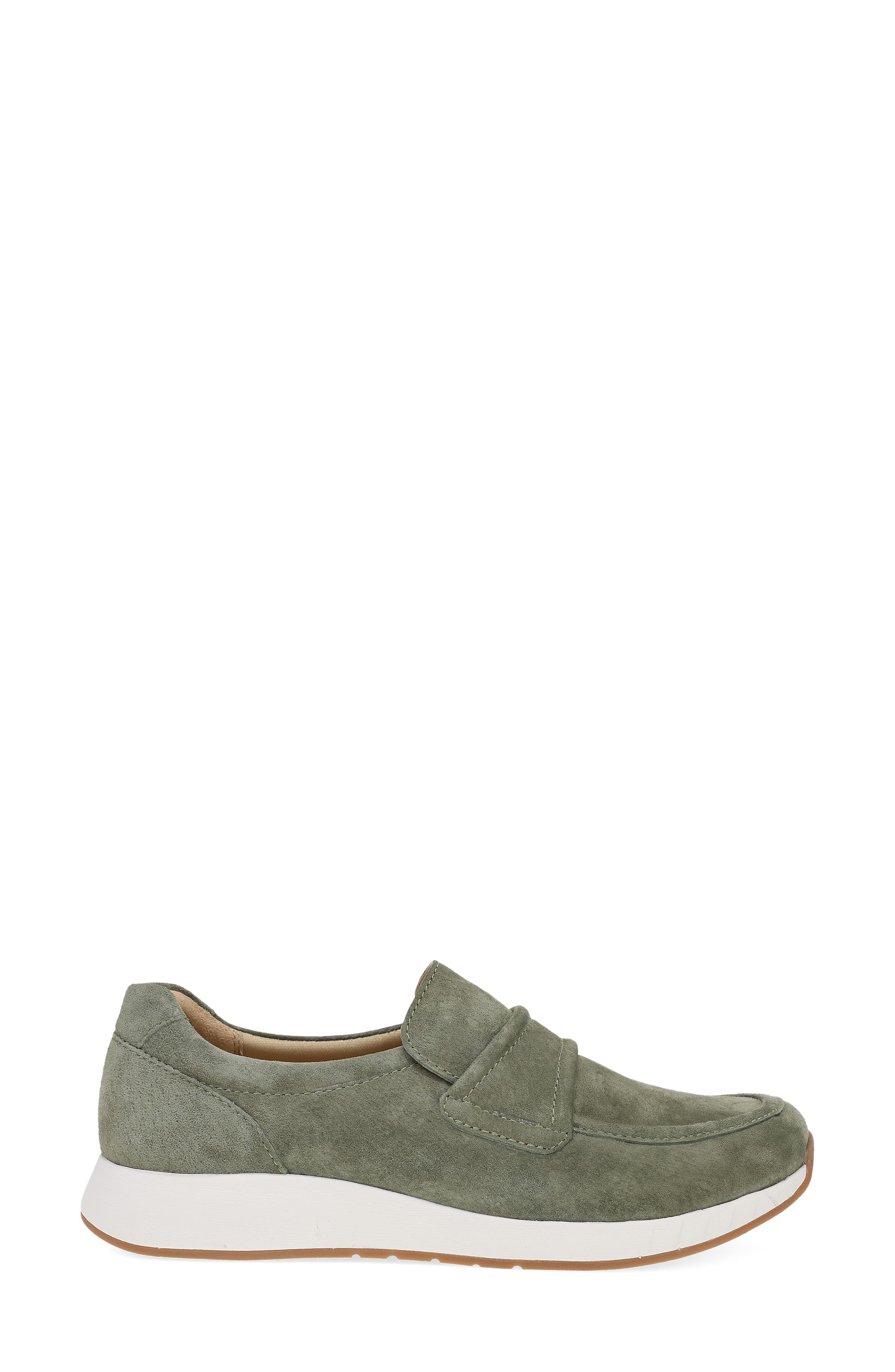 Clementine Slip-On Sneaker, Alternate, color, OLIVE NUBUCK