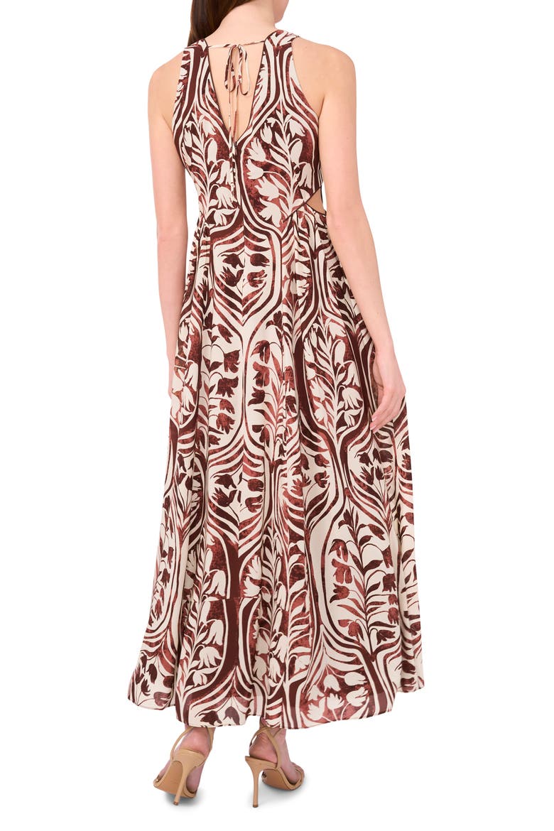 The Camila Cutout Midi Dress, Alternate, color, COCONUT BROWN