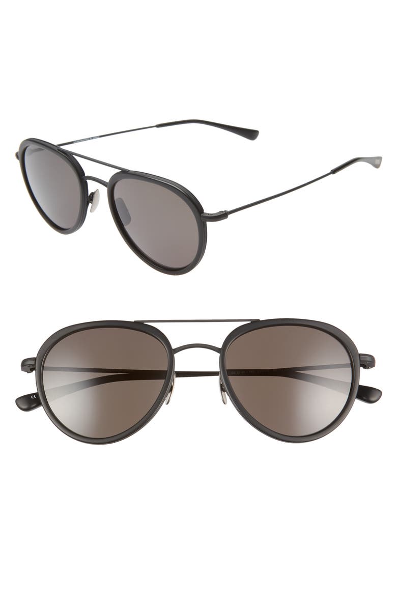 Lynch 52mm Polarized Aviator Sunglasses, Main, color, BLACK/ BLACK