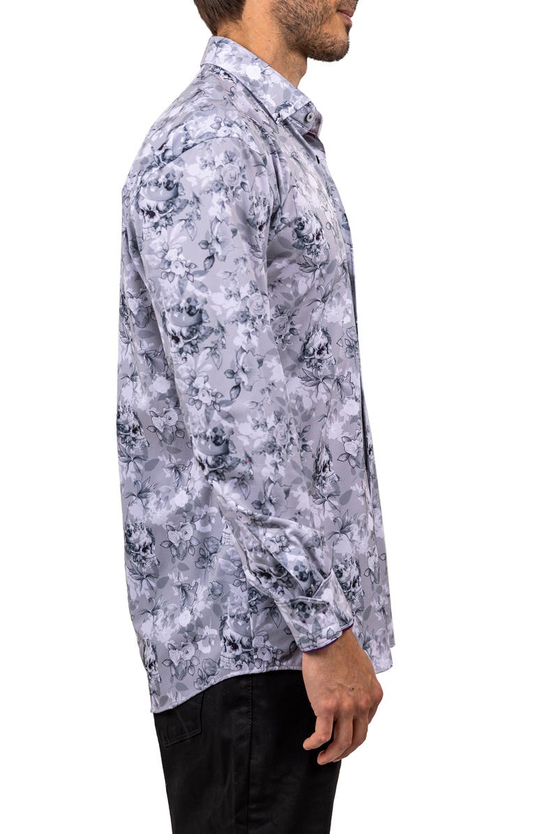 Maceoo Fibonacci Stretch Ascension 3314 Contemporary Fit Button-Up Shirt, Alternate, color, White