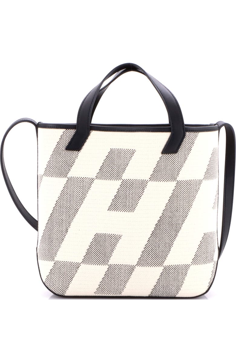 Pre-Owned Hermes Cabas H en Biais Tote Canvas with Leather 27, Main, color, Noir