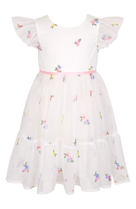 Kids' Embroidered Mesh Party Dress (Toddler, Little Kid & Big Kid)