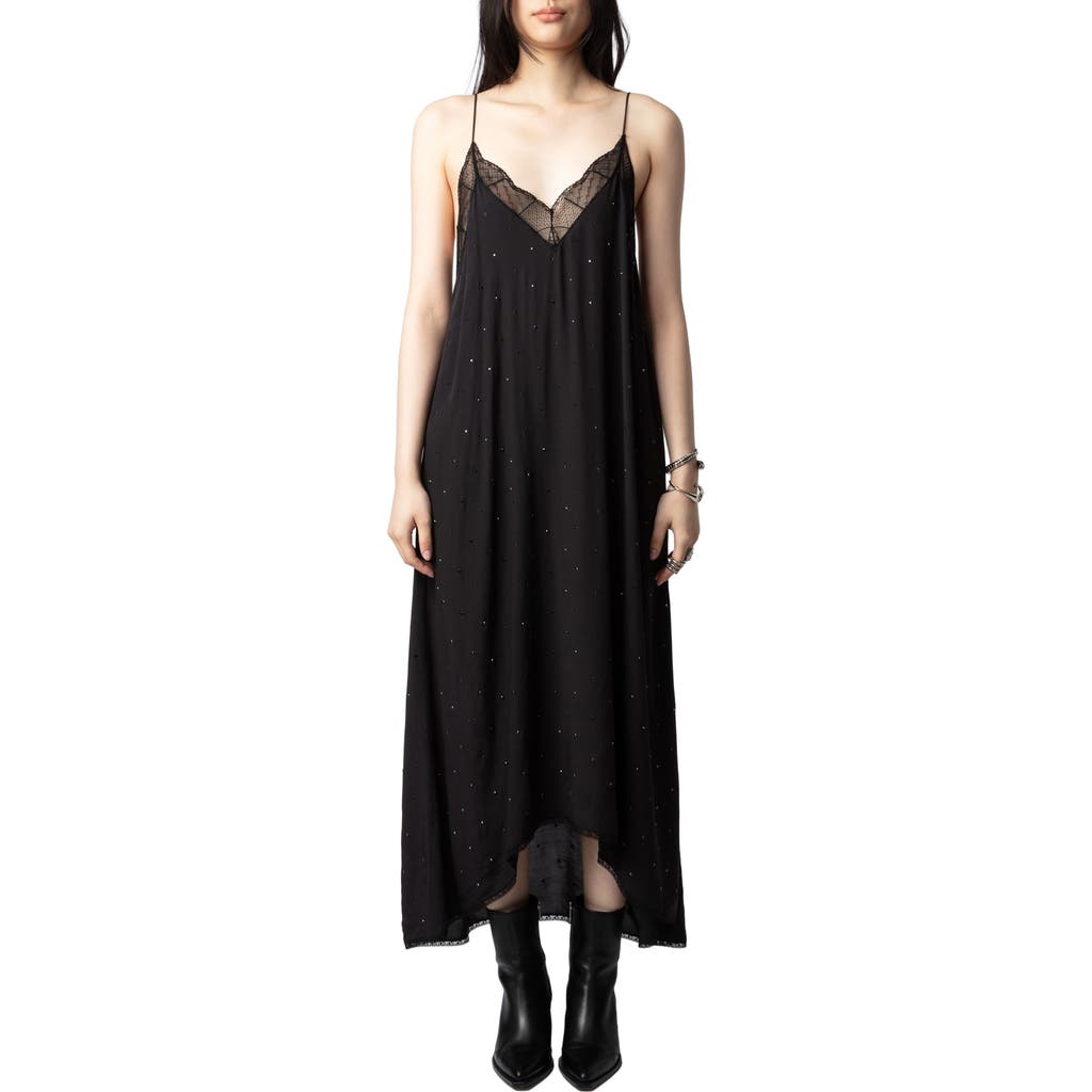 Zadig & Voltaire Risty Beaded Maxi Slipdress in Stone