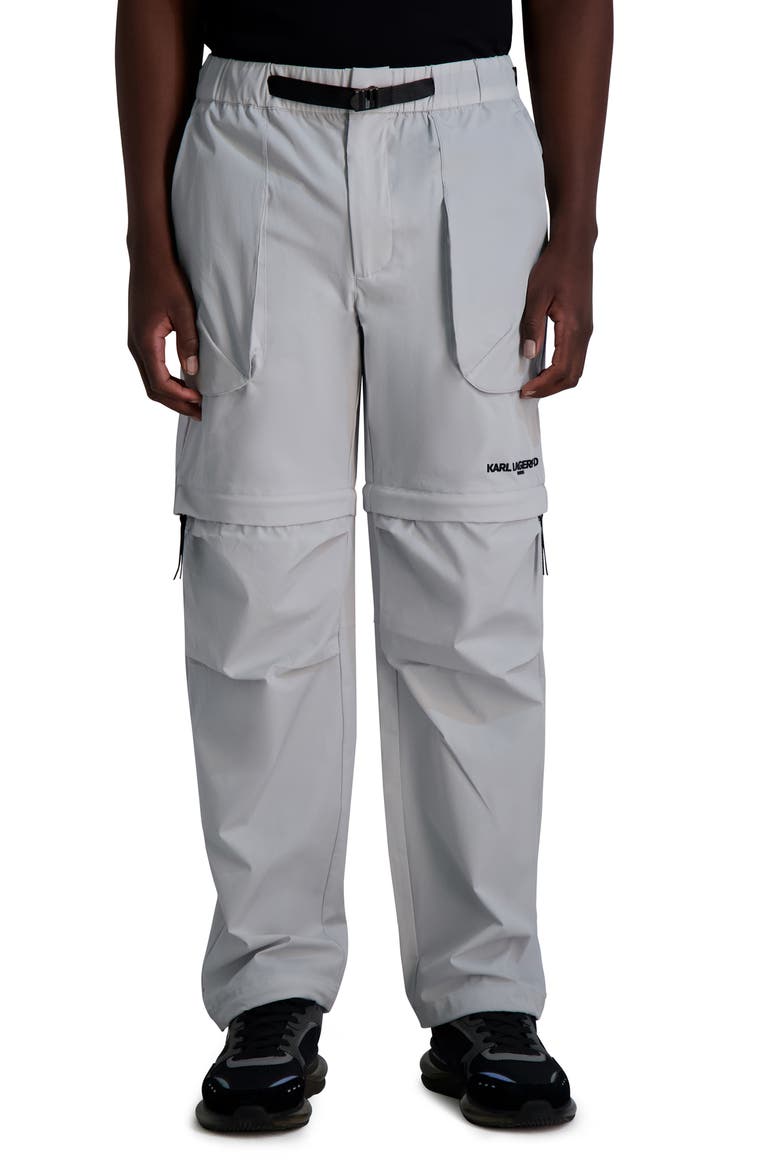 Convertible Zip Front Cargo Pants, Main, color, LIGHT GREY