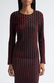 ZANKOV Lulu Open Stitch Stripe Sweater
