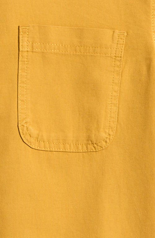 Vans Kids' Lawson Short Sleeve Cotton & Linen Button-up Shirt In Harvest Gold