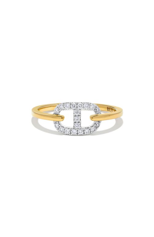 H.j. Namdar 14k Gold Diamond Mariner Link Ring In Gold
