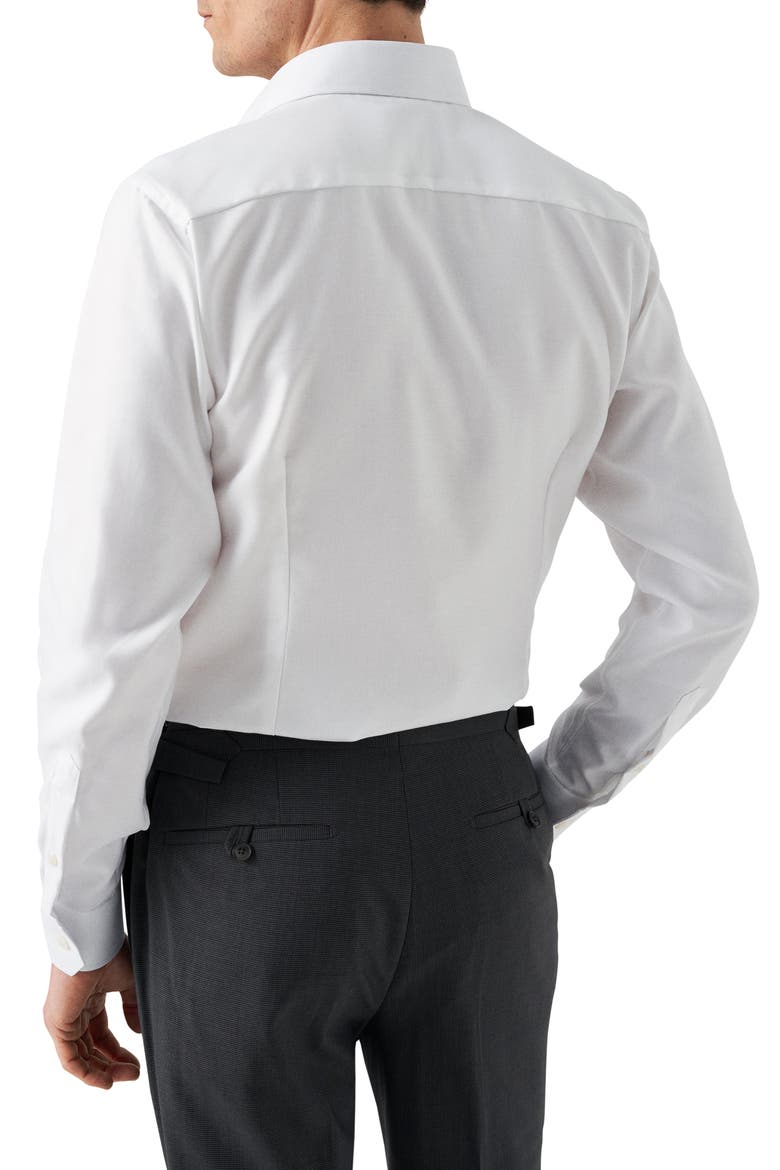 Contemporary Fit Diagonal Weave Shirt, Alternate, color, WHITE/WHITE