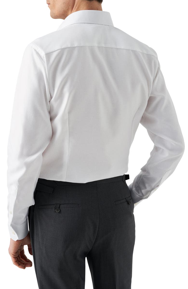Eton Slim Fit Diagonal Weave Shirt, Alternate, color, White
