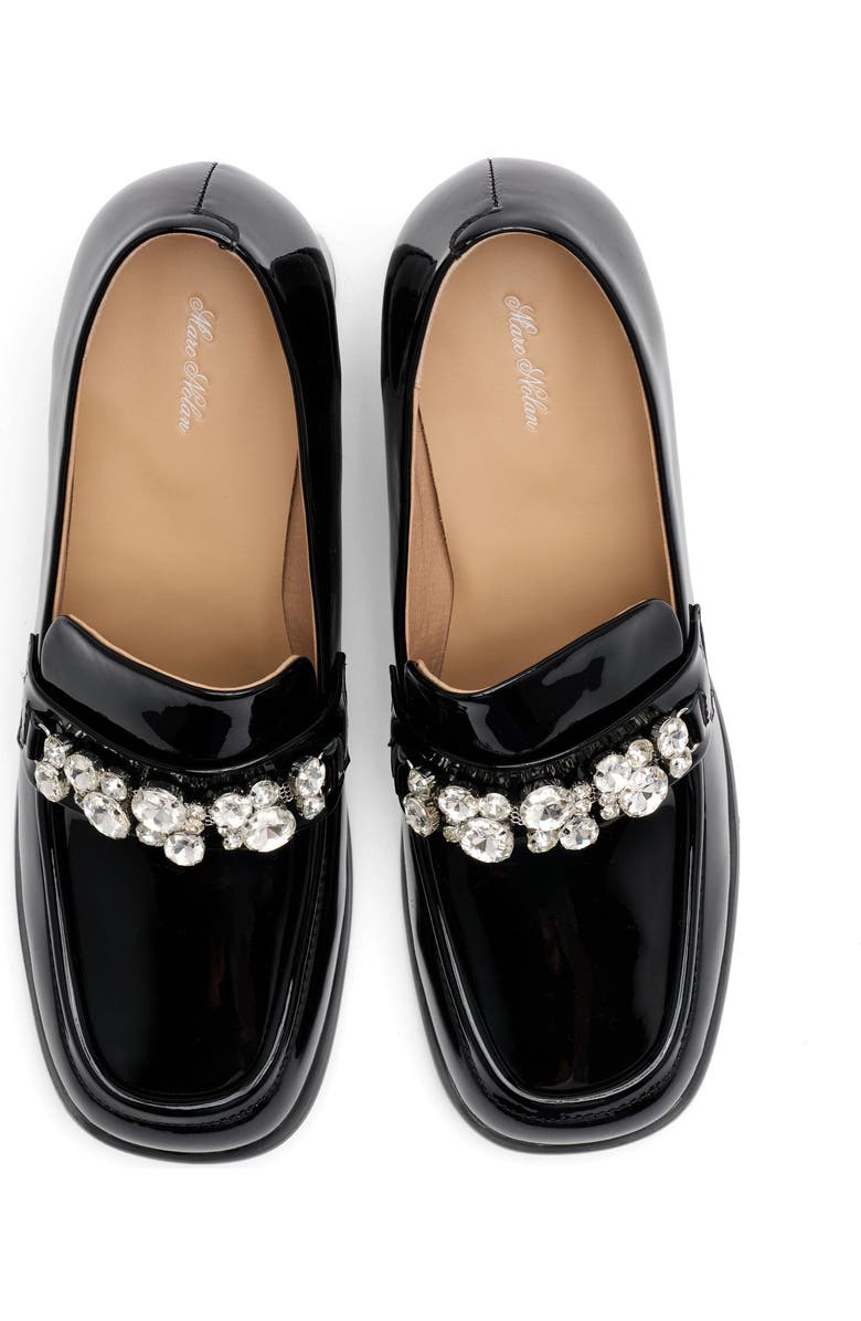 MARC NOLAN Margot Leather Penny Loafer Block Pumps, Alternate, color, Black