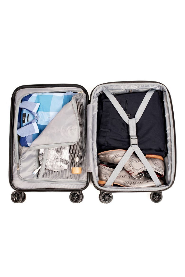 New York 3 Piece Set (20"/24"/ 28") 4 Wheel Luggage Set + 3 Packing Cubes, Alternate, color, Teal