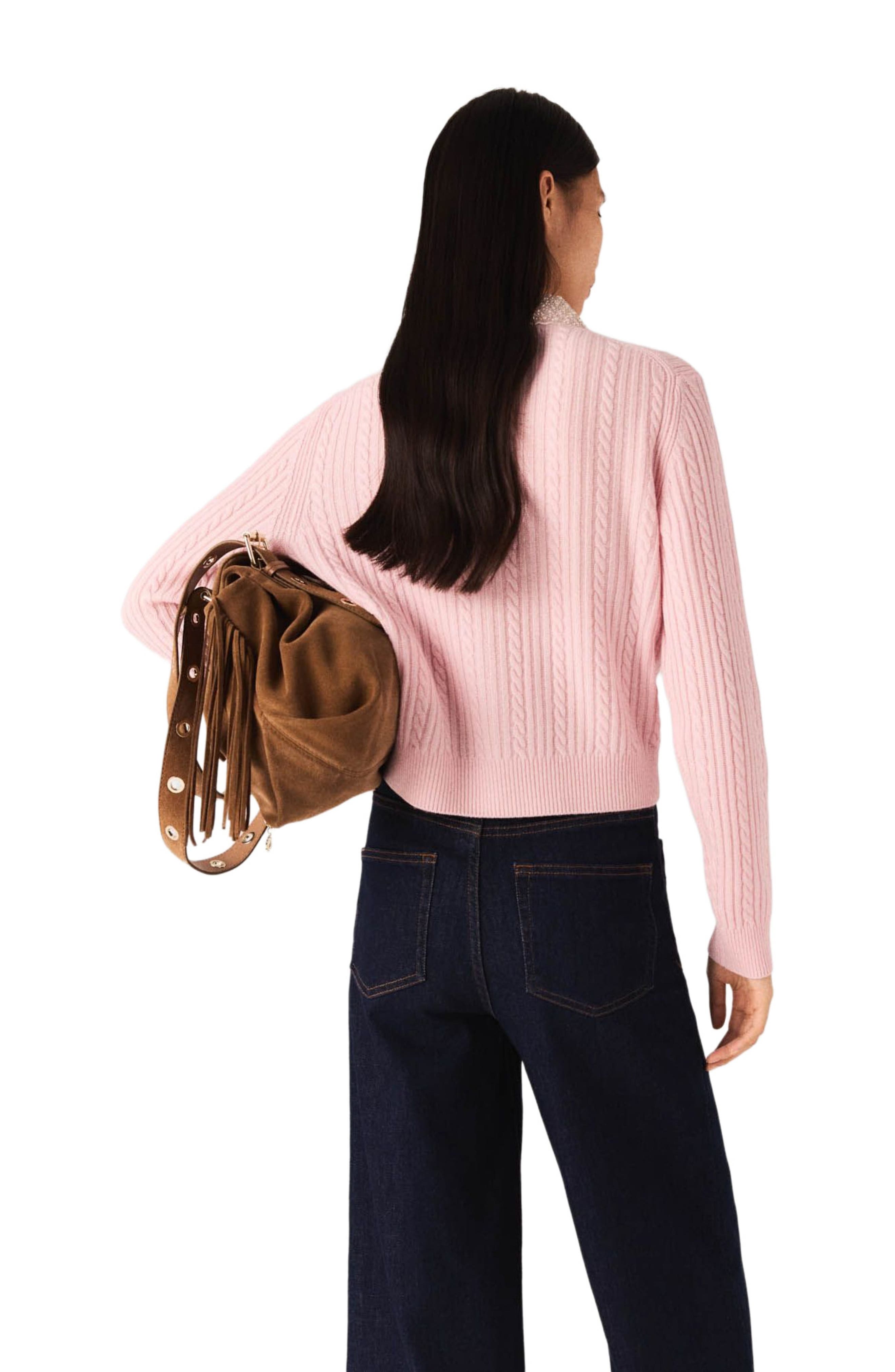 Cardigan with removable collar - image 2