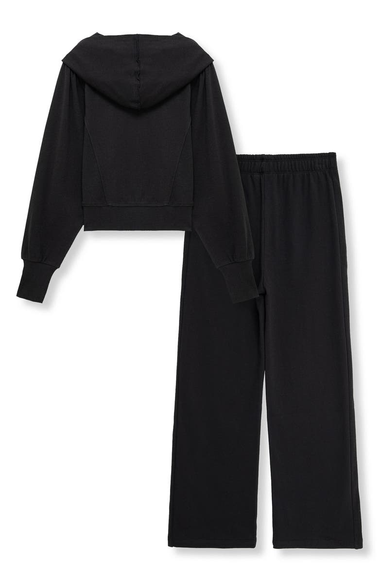 Habitual Kids Kids' French Terry Hoodie & Pants Set, Alternate, color, Black