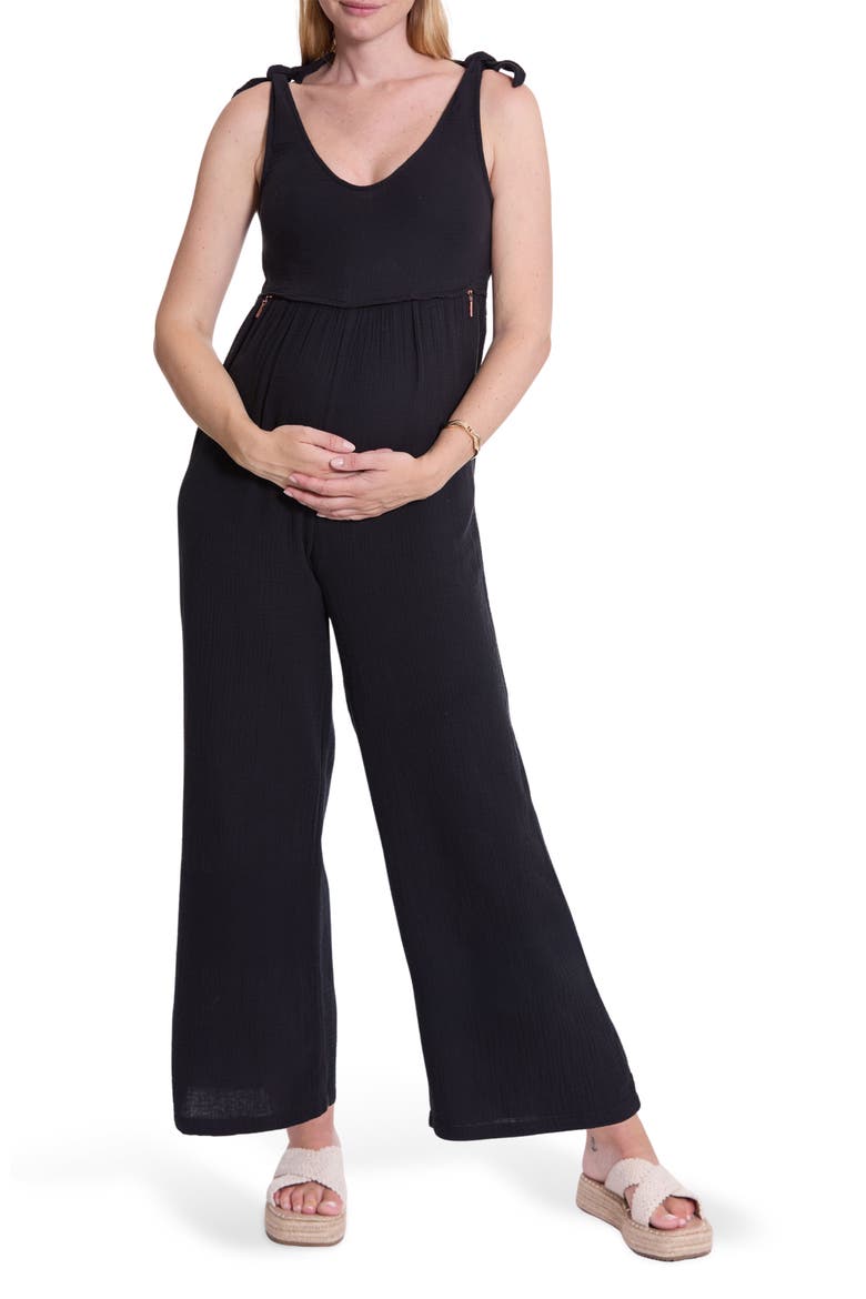 Canyon maternity and nursing jumpsuit, Alternate, color, OCEAN