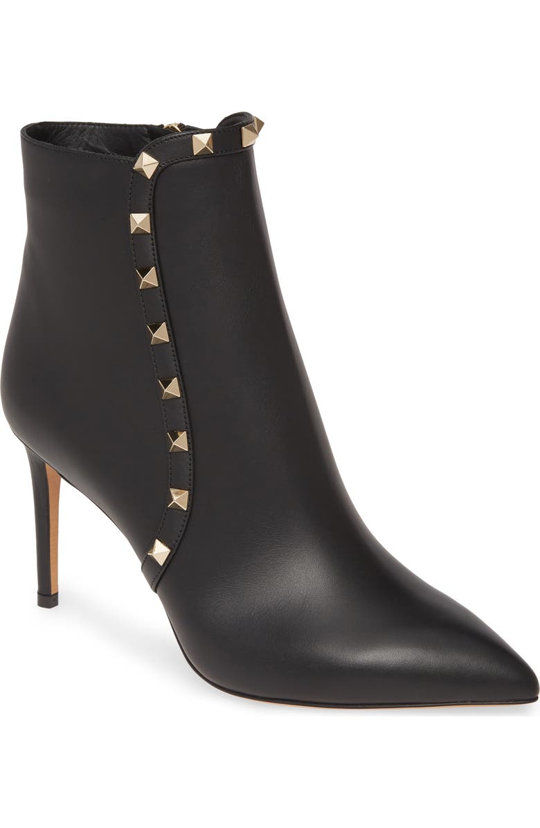 Valentino Garavani Rockstud Pointed Toe Bootie, Main, color,