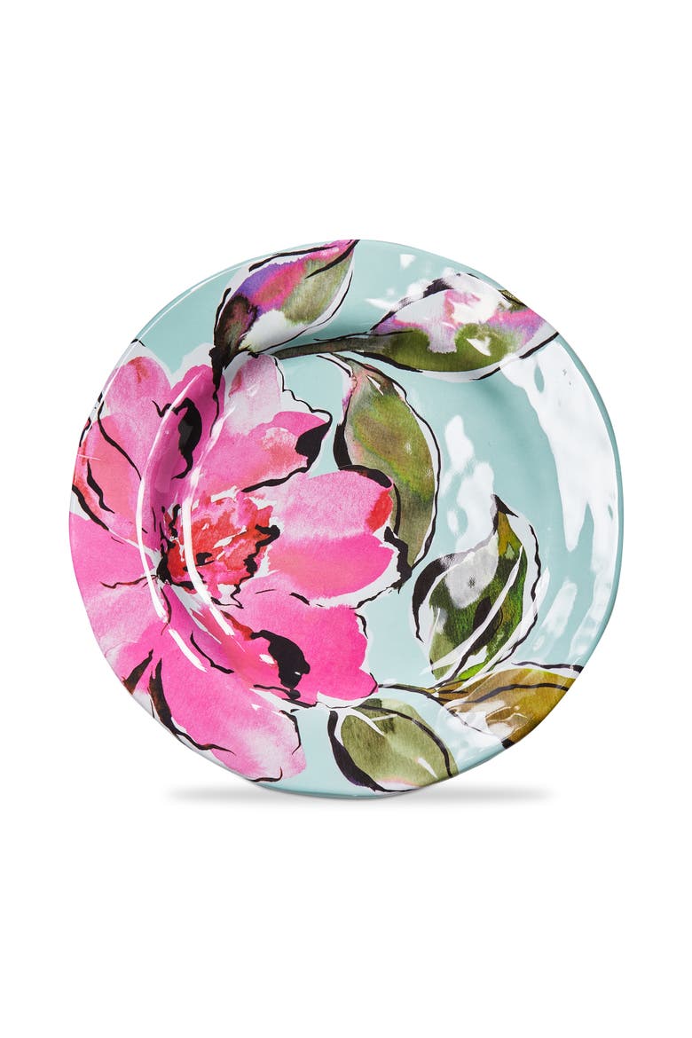 In Bloom Melamine Salad Plate Multi Melamine Spring, Main, color, Blue