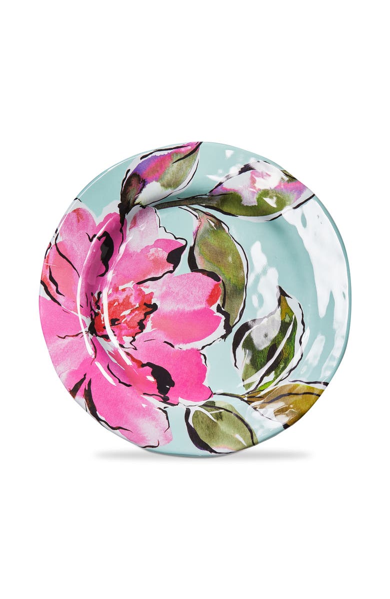 tag In Bloom Melamine Salad Plate Multi Melamine Spring, Main, color, Blue